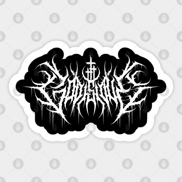 God is Love death metal design Sticker by Tmontijo